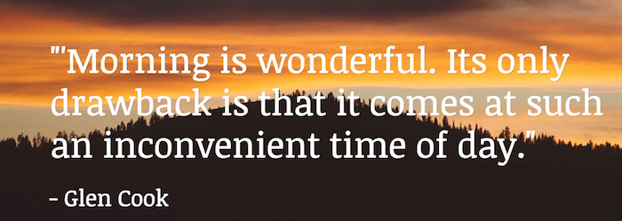 quote about morning