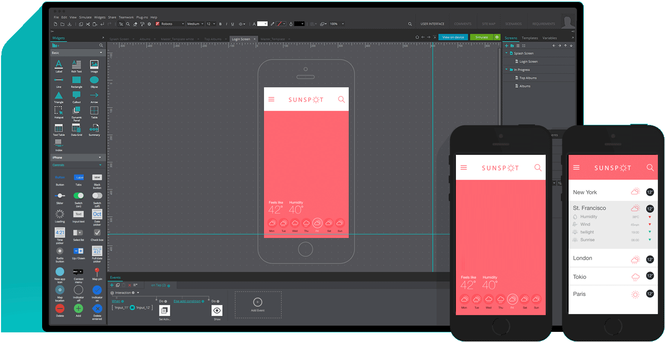 background of layout android Prototyping Required) Application With #JustInMind (No Coding