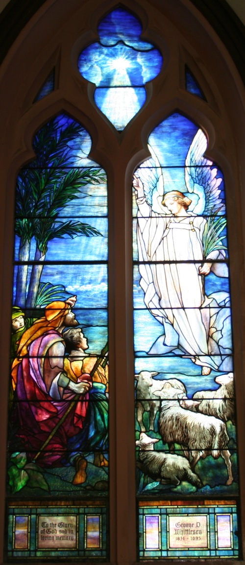 Photo of Tiffany window in St. James Episcopal Church, New London, CT