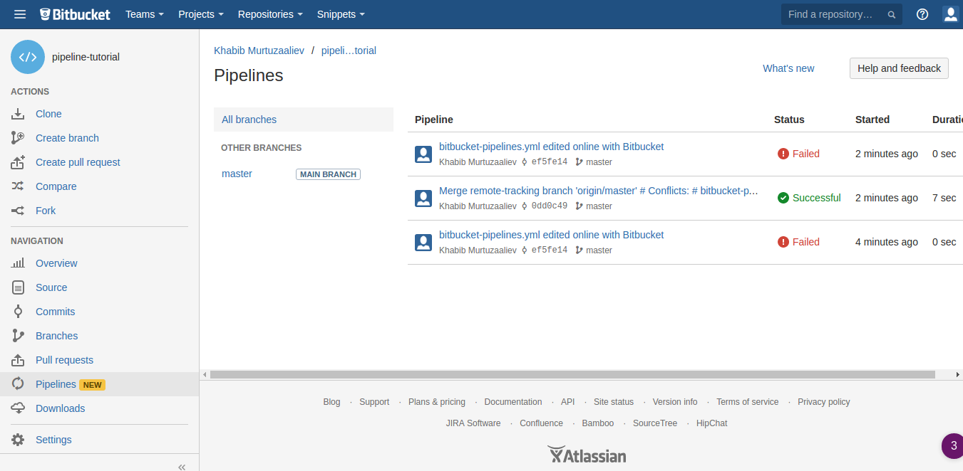 Bitbucket как удалить файл из репозитория