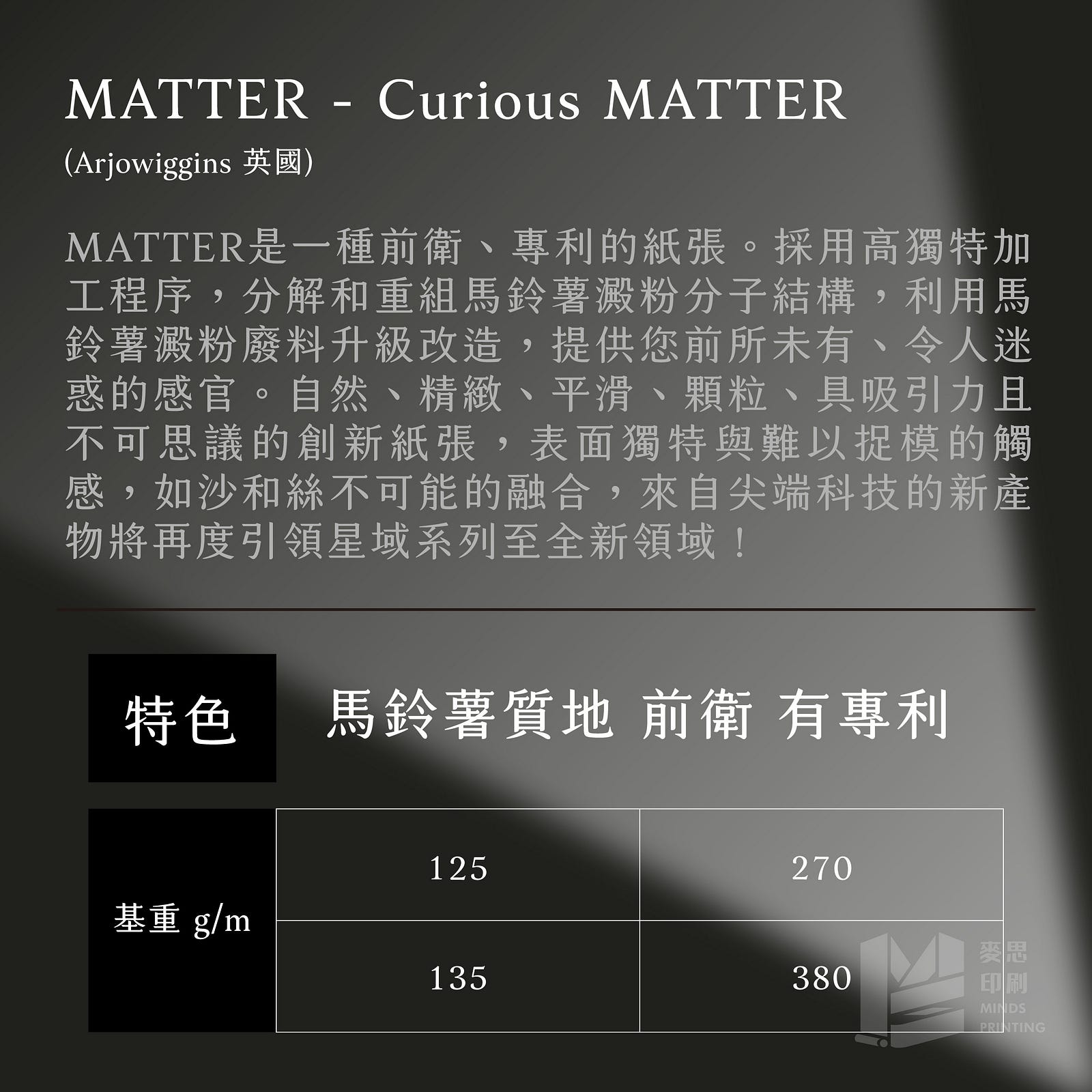 MATTER — Curious MATTER ( Arjowiggins 英國 )