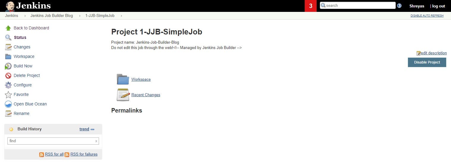 Click on 1-JJB-SimpleJob