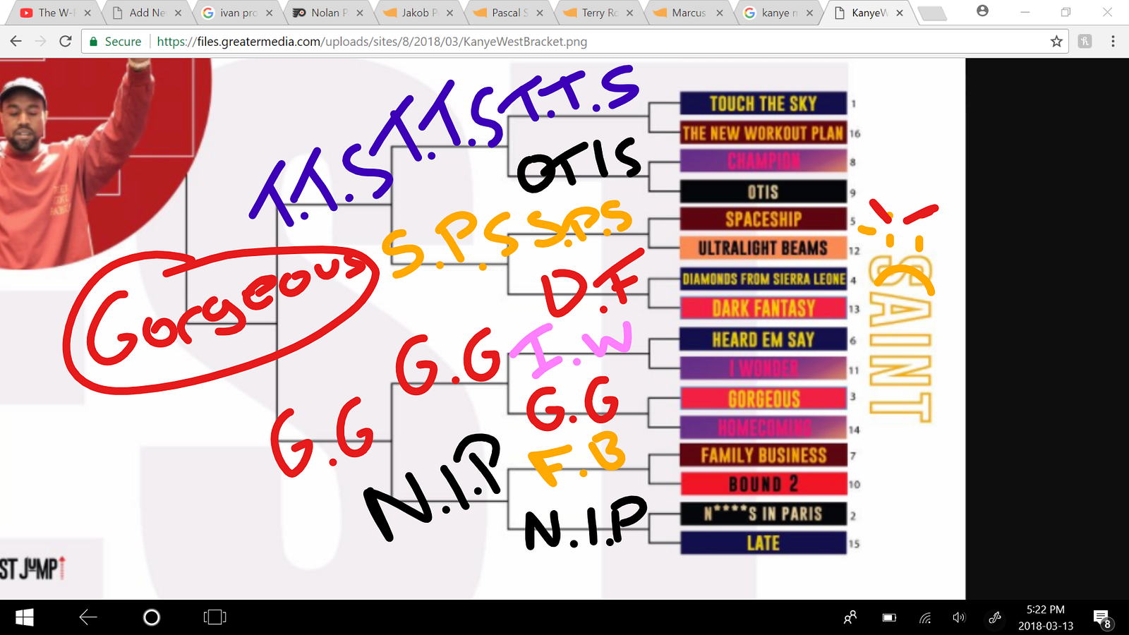 My Kanye Madness Bracket… – Jacob Russell – Medium