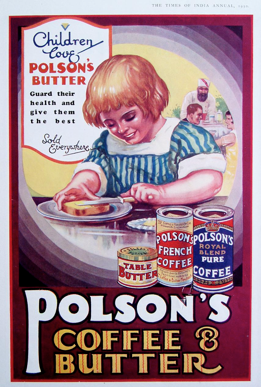 印度波森奶油1930年的宣傳海報