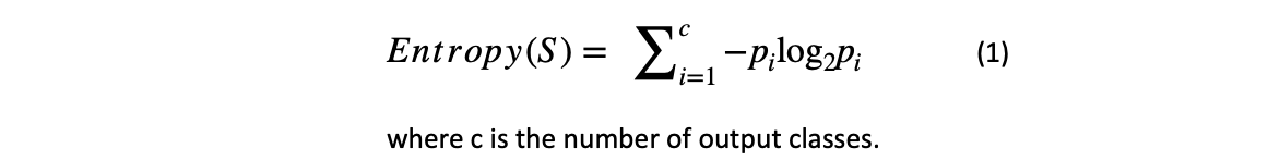 Entropy formula
