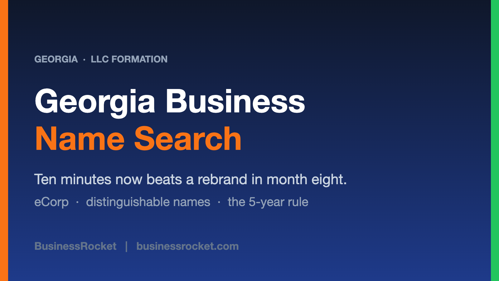 How do I search for a business name in Georgia?