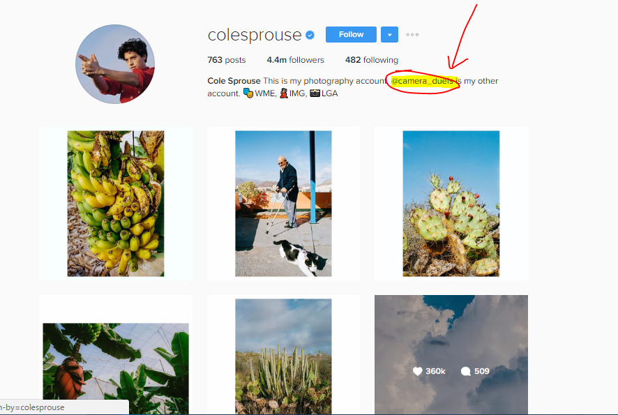however as you will have noticed from my lovely highlighting sk!   ills this is not cole s only account and furthermore to this effect it is not the account - cole sprouse instagram followers