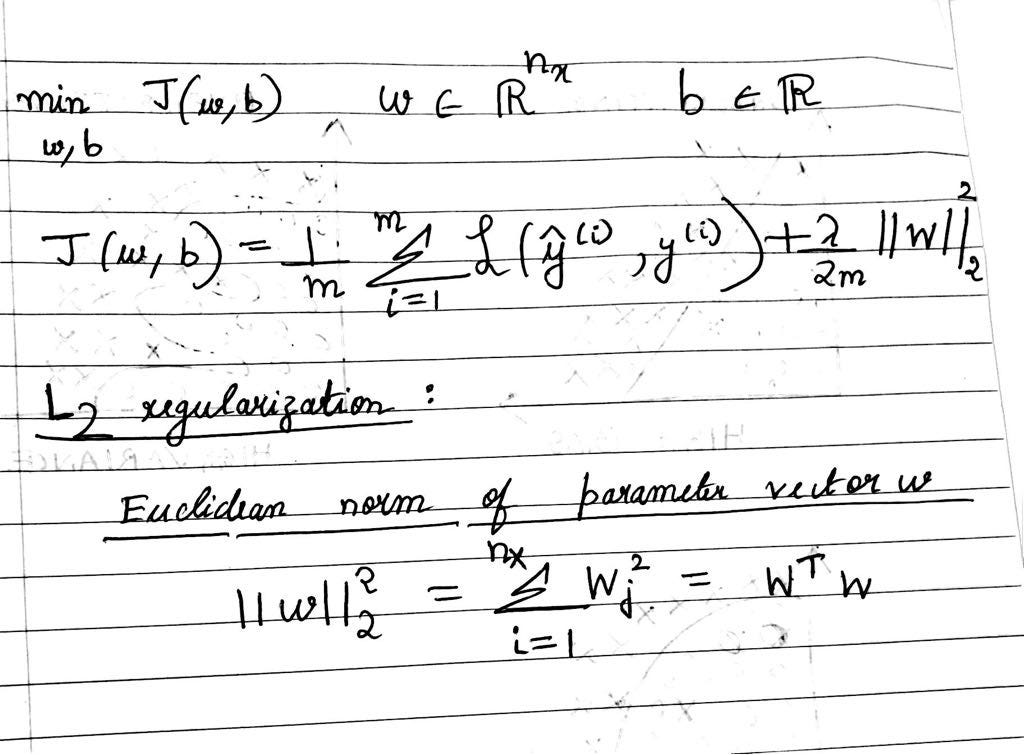 Regularization Hyperparameter tuning in a Neural Network.