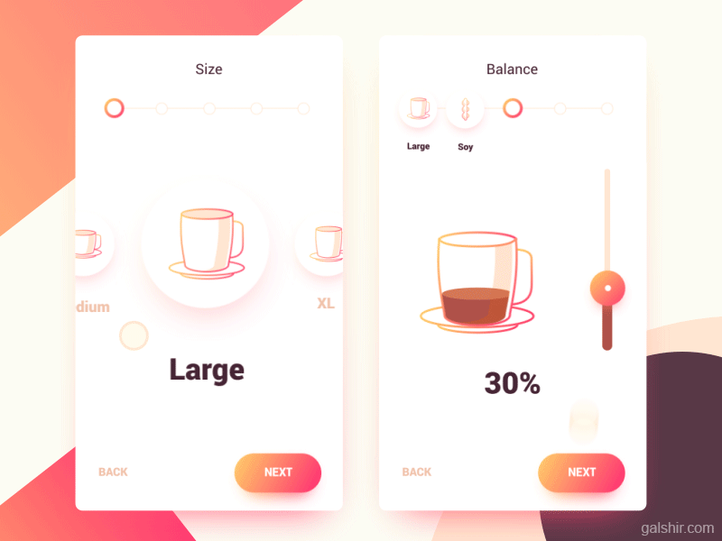 user interface interactions and animations