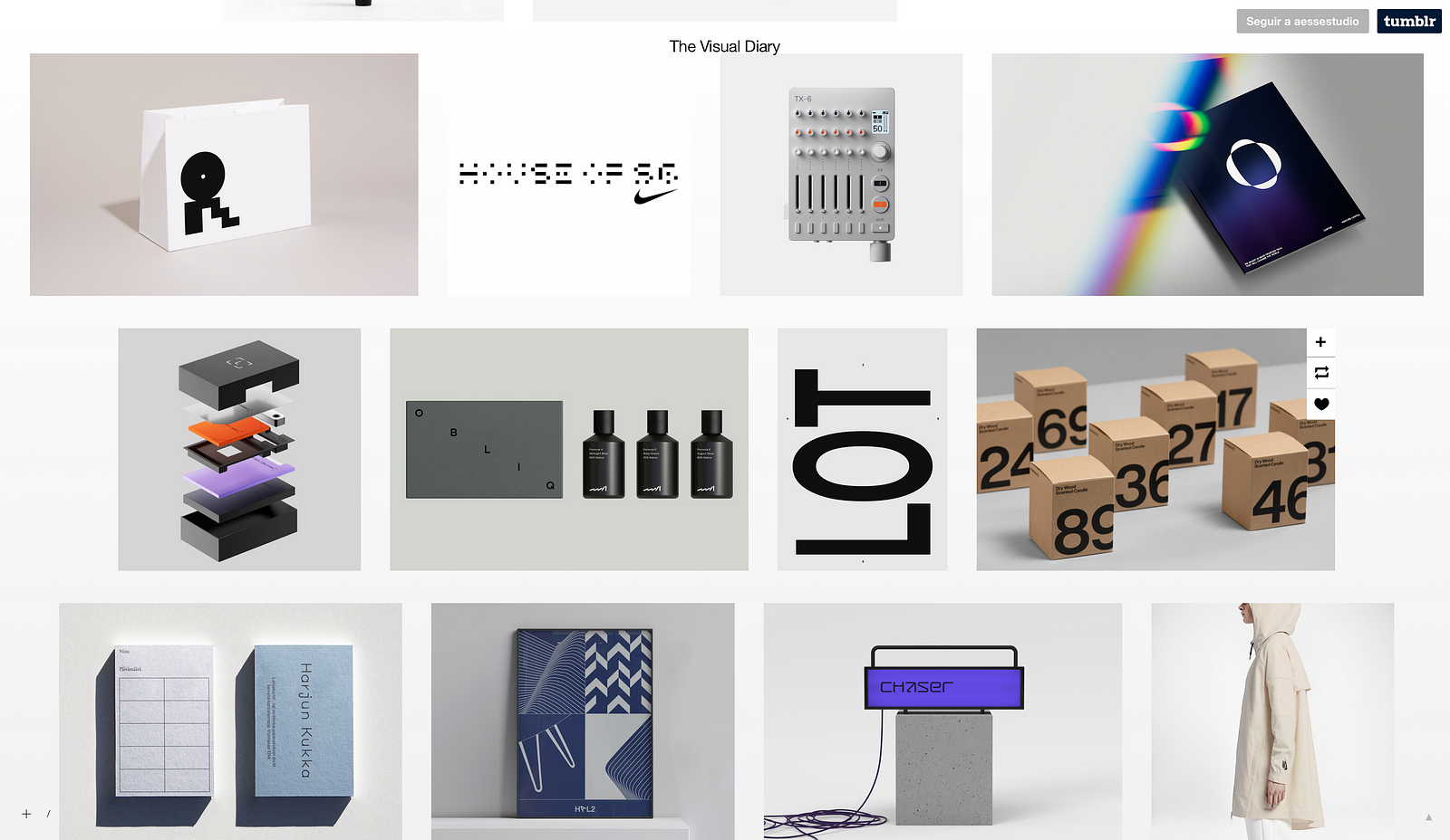 Home page del blog de Tumblr The Visual Diary