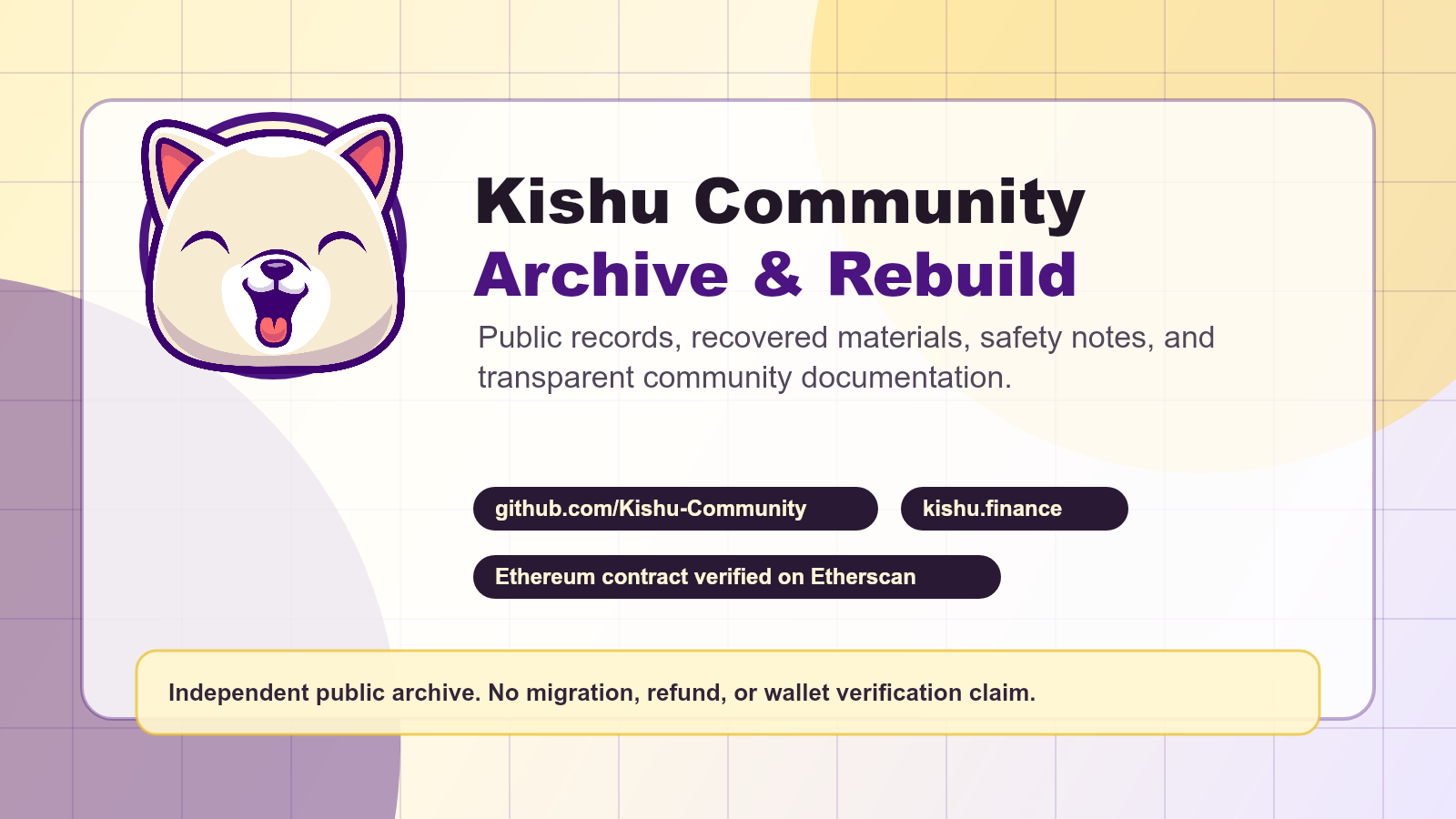 What’s Happening With the Kishu Community Archive and Rebuild