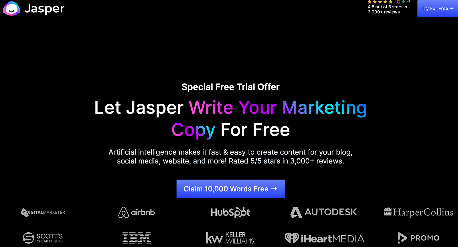 Awesome AI writing tool: Jasper