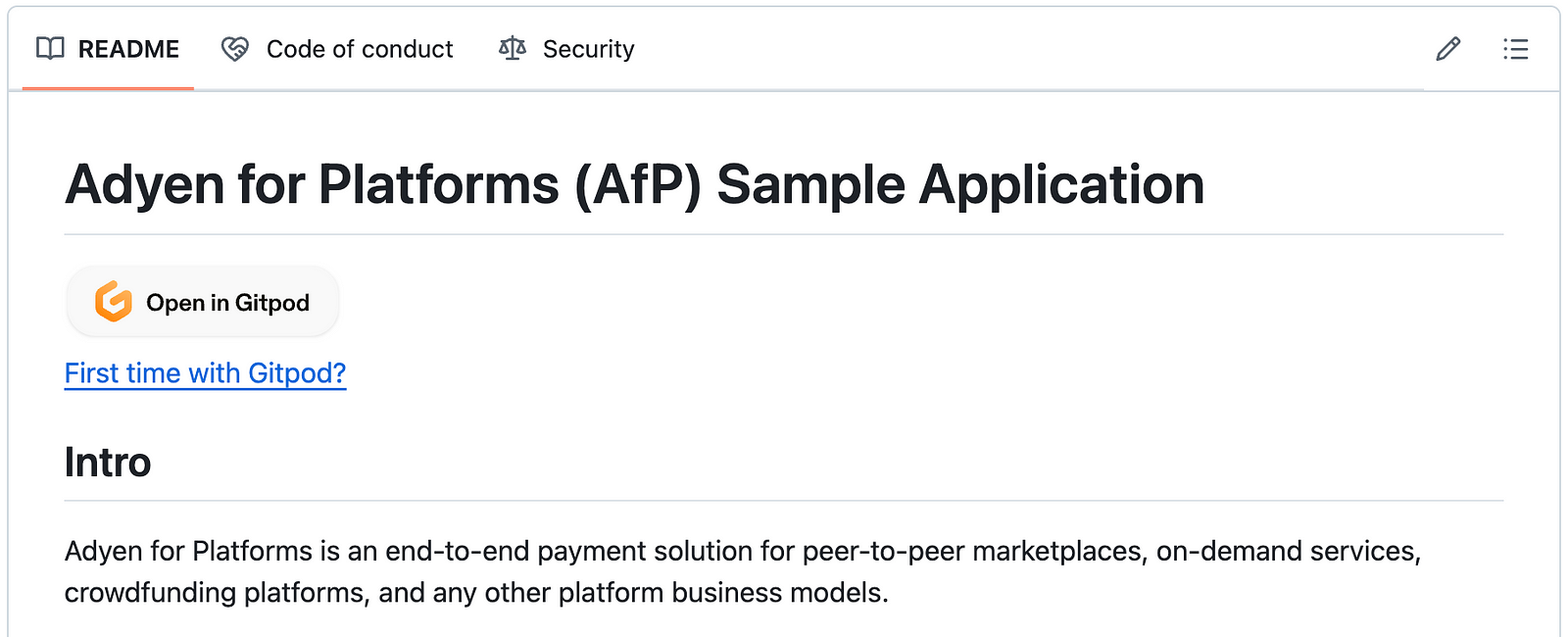 Adyen Sample app on GitHub