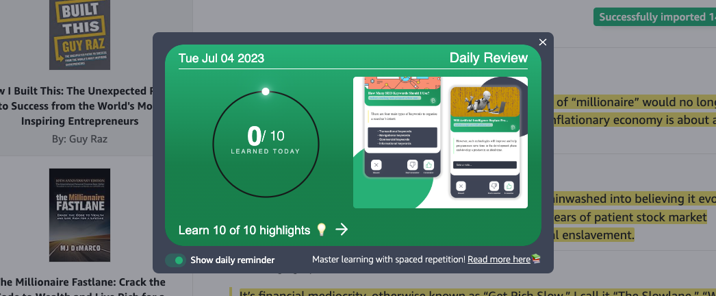 Daily Review Session — Web Highlights