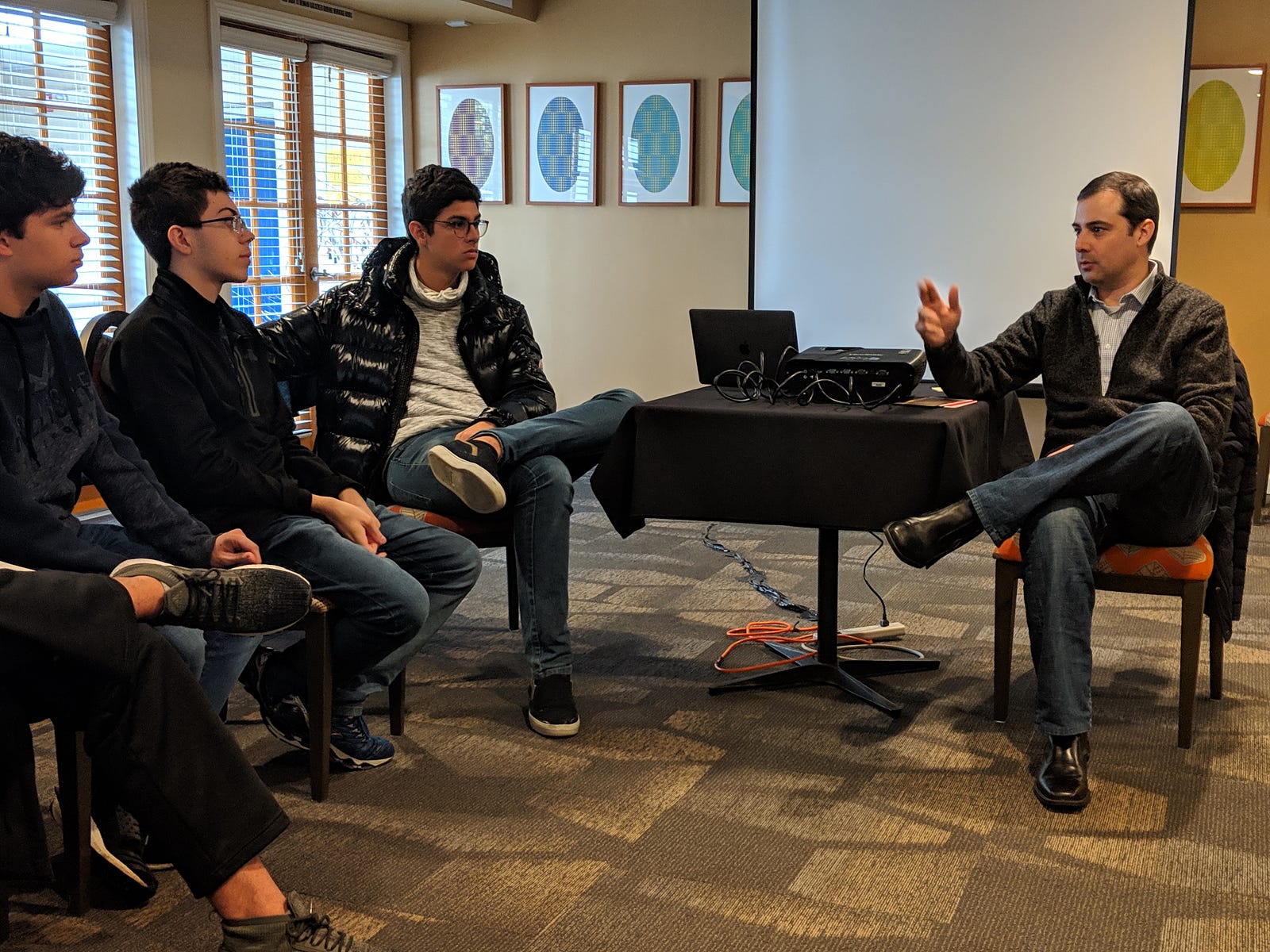 Antoine Colaco, partner at Valor Capital Group, sharing his wisdom with the students