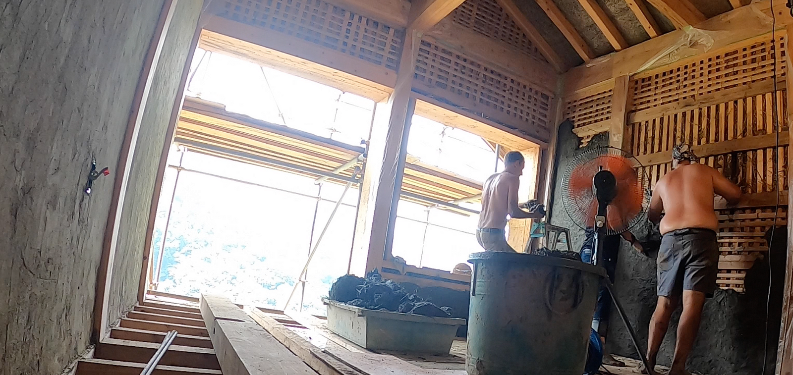 Building a farm house with cob