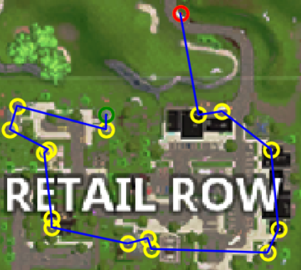 optimal looting path for retail row - retail row fortnite map