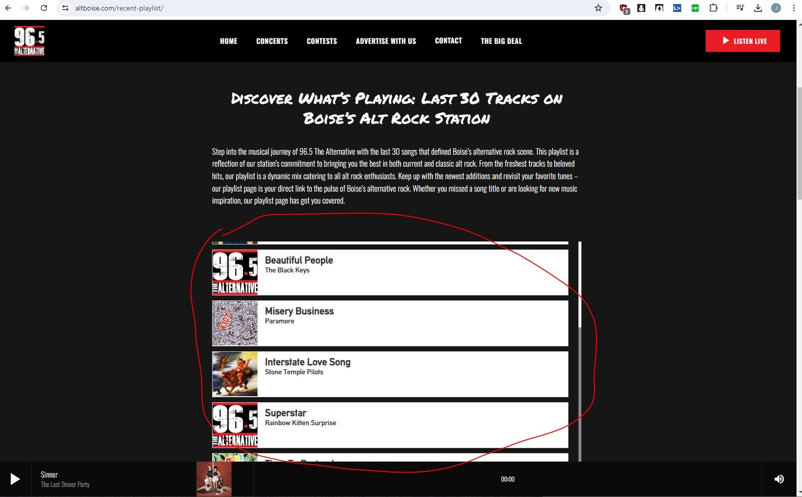The elusive song (web scraping)