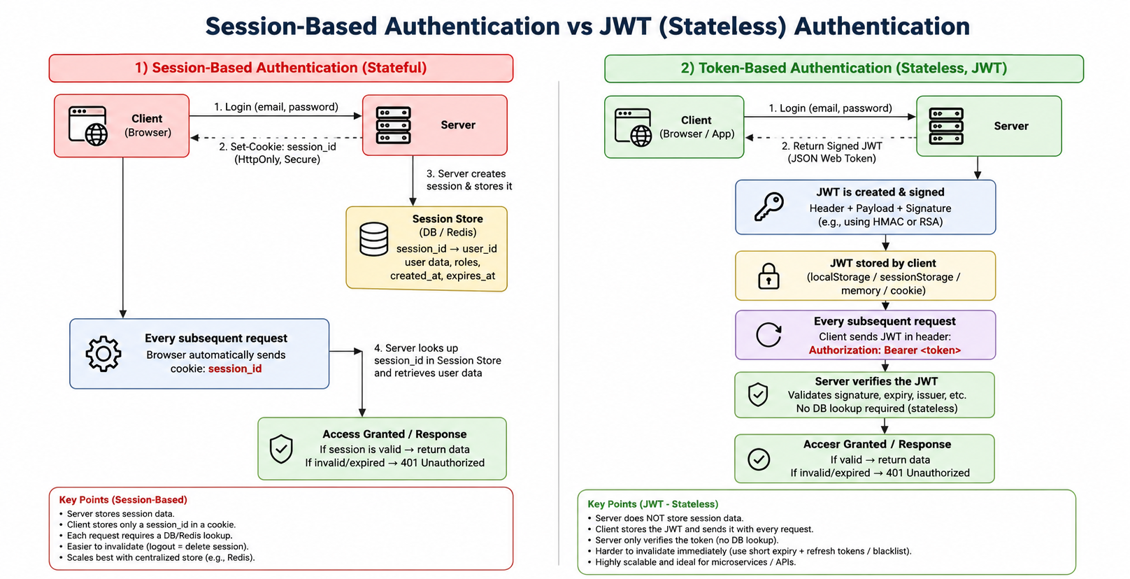 Understanding JWT Authentication: From Session-Based Authentication to Secure Token-Based Systems