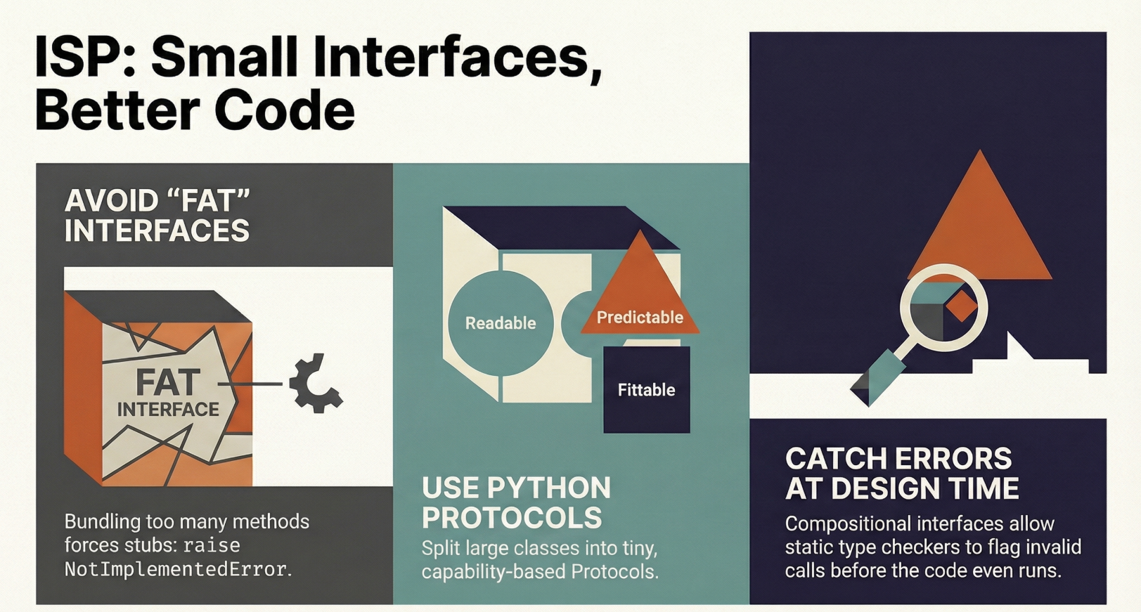 Interface Segregation Principle in Python: Keep Interfaces Small