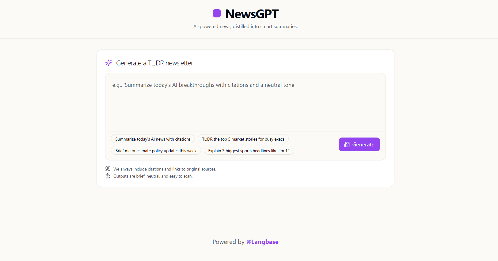 Building an AI-powered news app with Langbase SDK