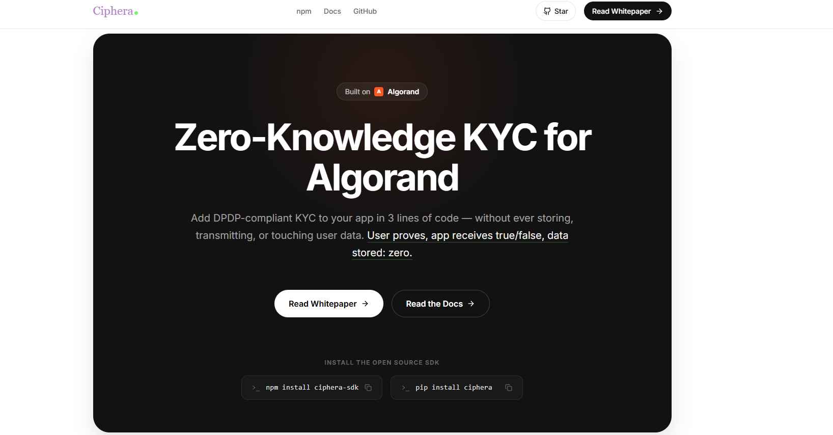 Ciphera: Proving Identity Without Revealing It