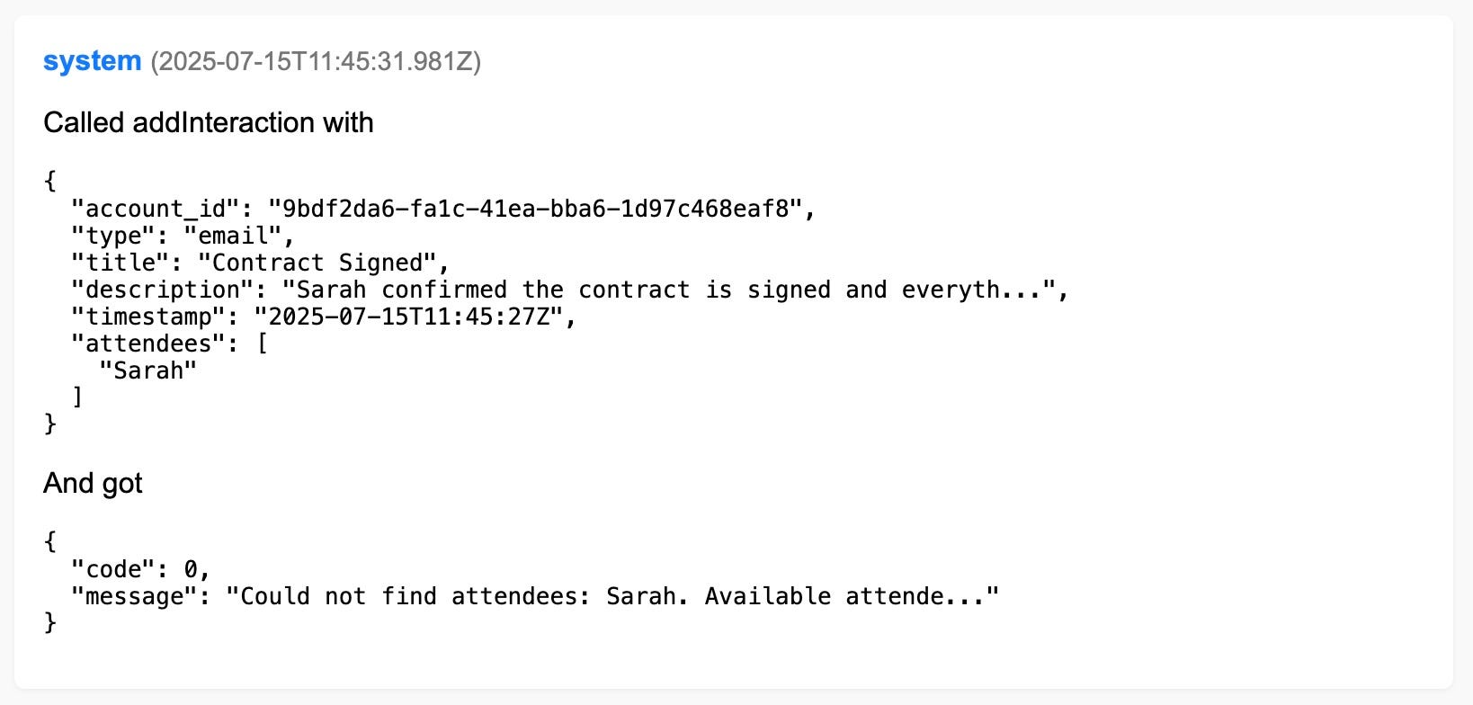 When Two AIs Talk: A Case Study in Tool Call Hallucinations