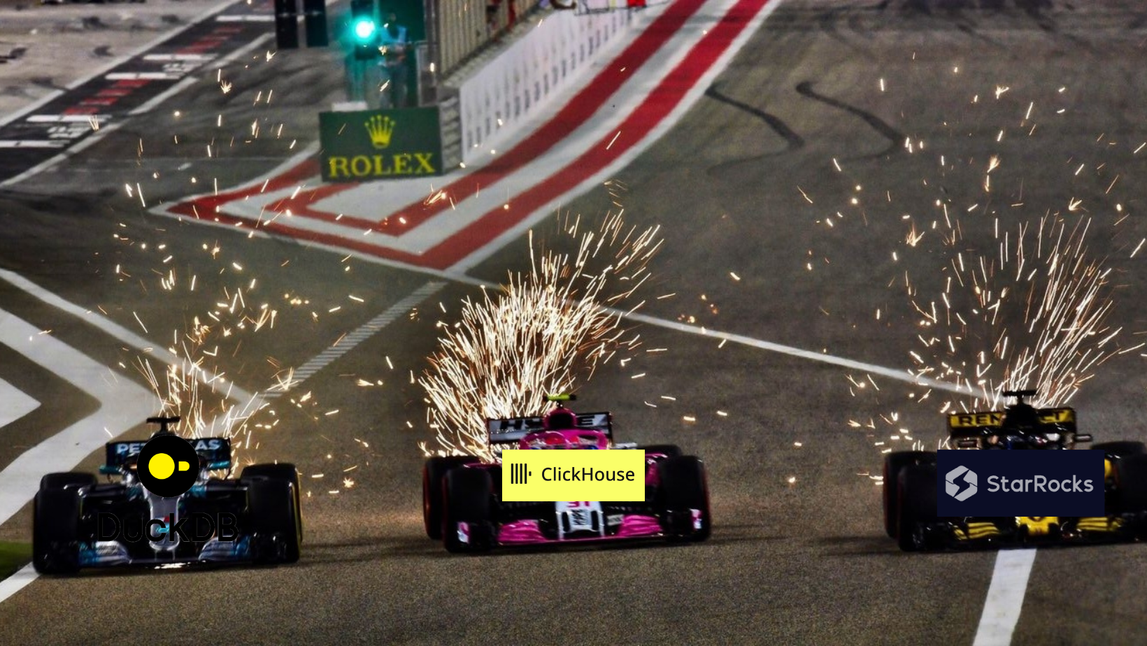Testing query speed for DuckDB vs ClickHouse vs StarRocks databases.