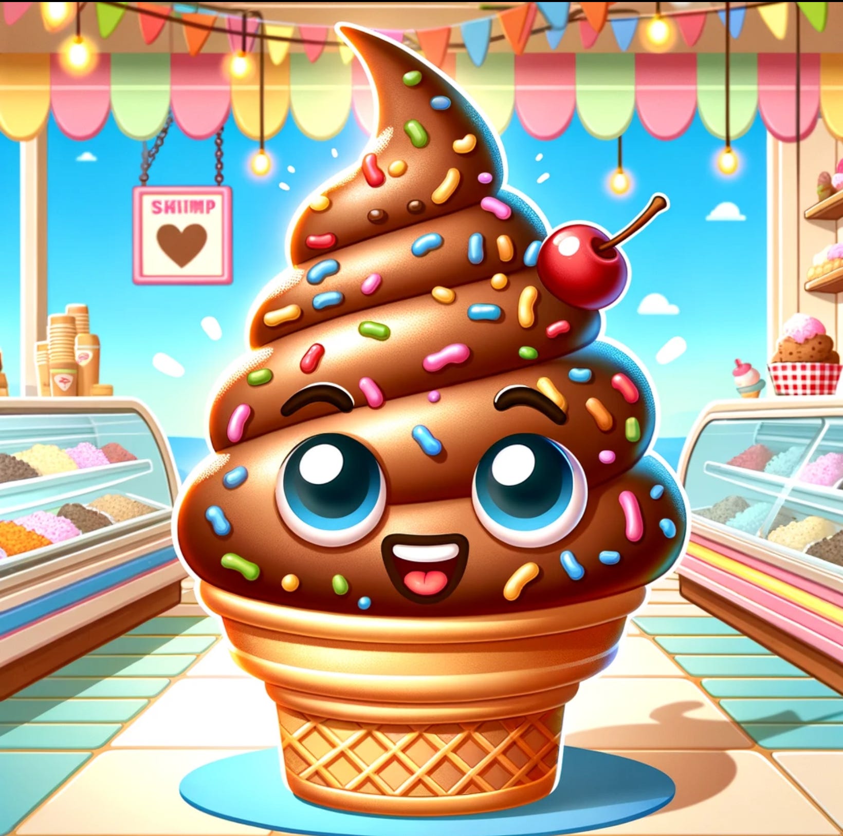 Poop #149.Meet ChocoPoo Swirl, the poop ice cream that wins an epic showdown with strategic melting