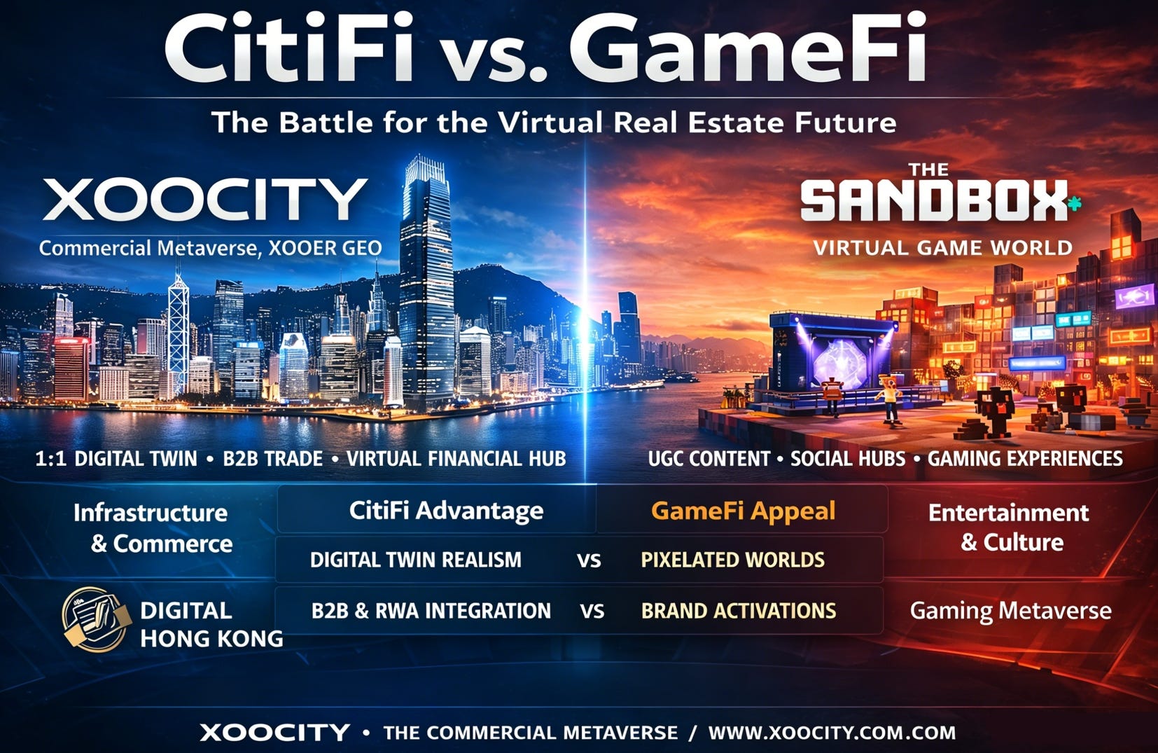 The Metaverse Real Estate Play: Why XOOCITY is Winning the “CitiFi” War Against The Sandbox