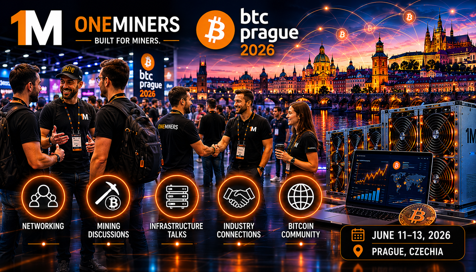 OneMiners at BTC Prague for Bitcoin Networking