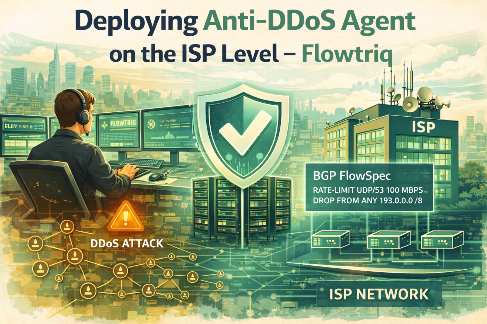 Deploying Anti-DDoS Agent on the ISP Level — Flowtriq