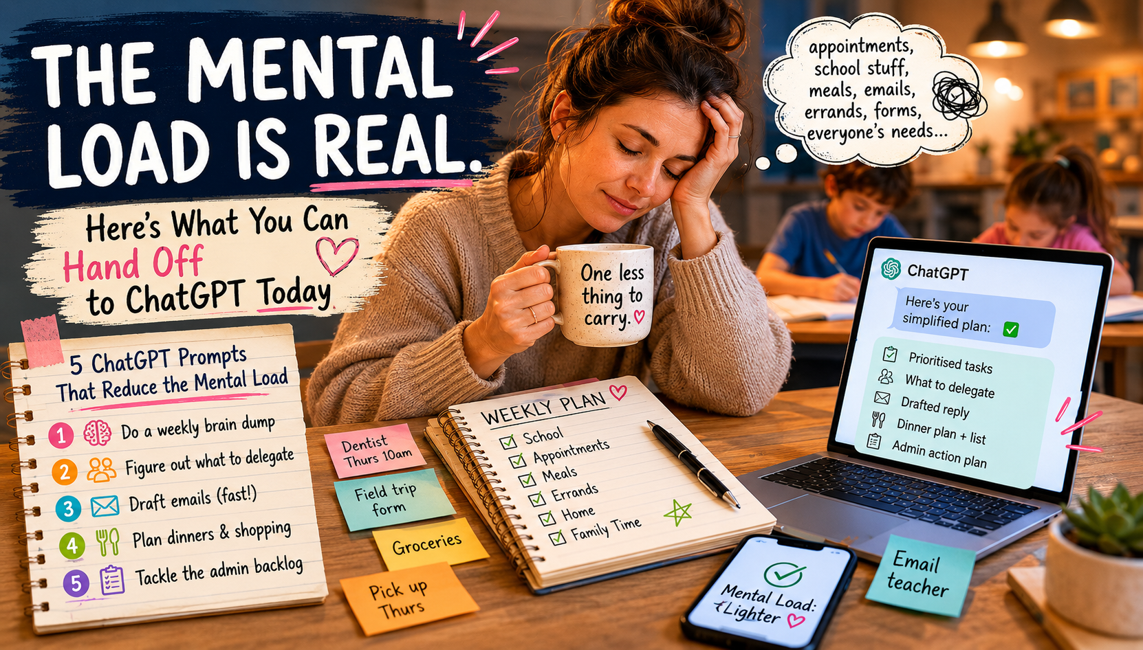 The Mental Load Is Real. Here’s What You Can Hand Off to ChatGPT Today