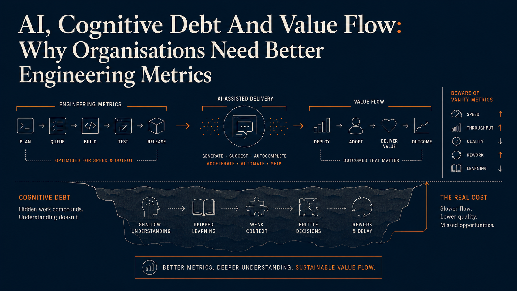 AI, Cognitive Debt And Value Flow: Why Organisations Need Better Engineering Metrics