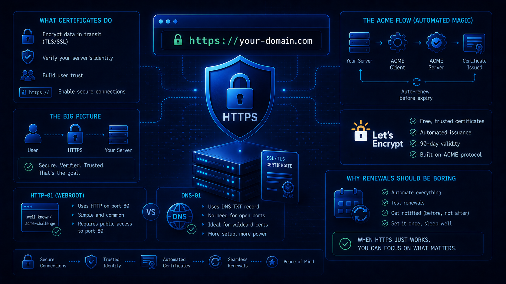 HTTPS for self-hosters: certificates, ACME, and why renewals should be boring