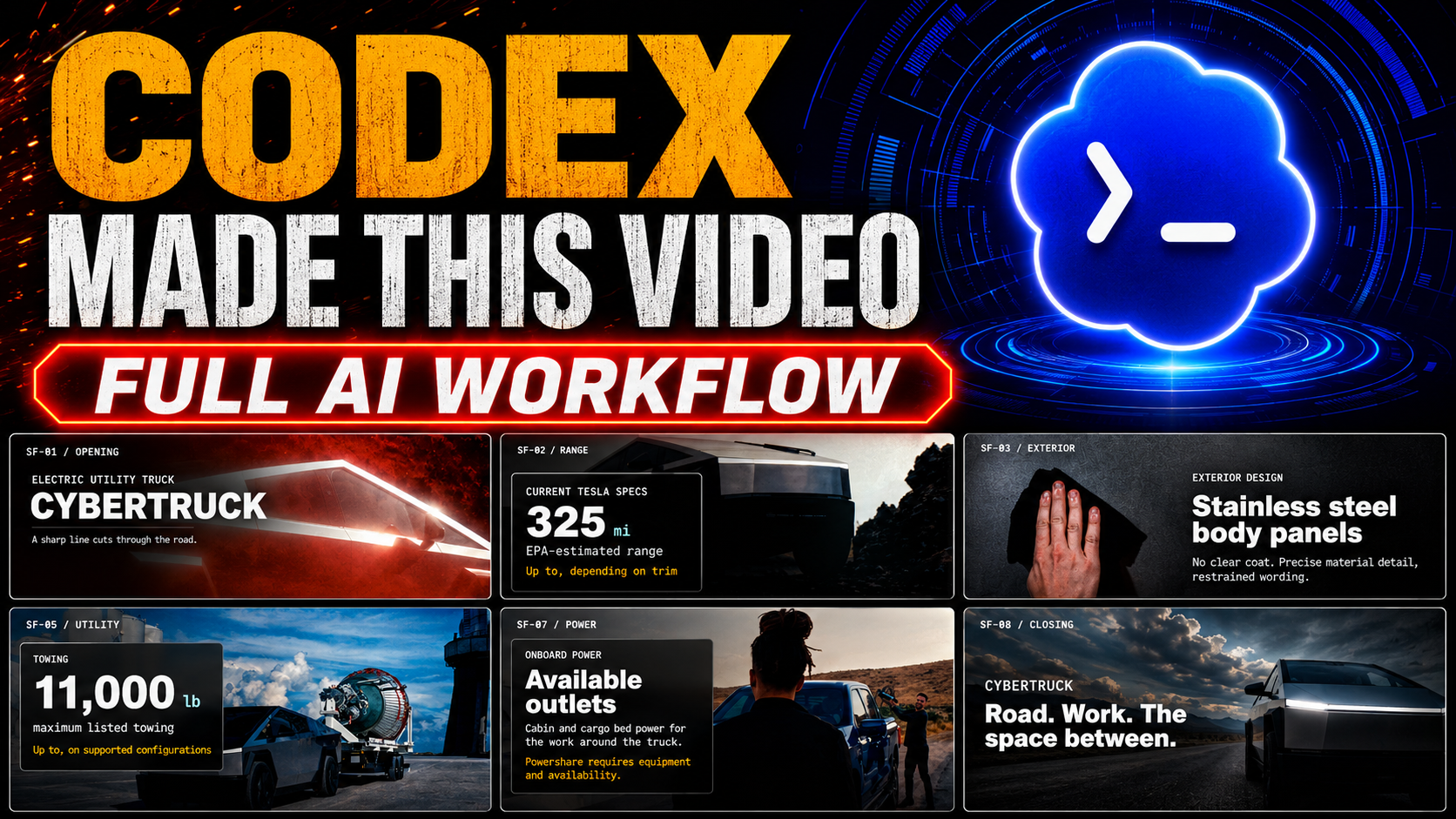 I Used OpenAI Codex to Automatically Create a Tesla Cybertruck Video