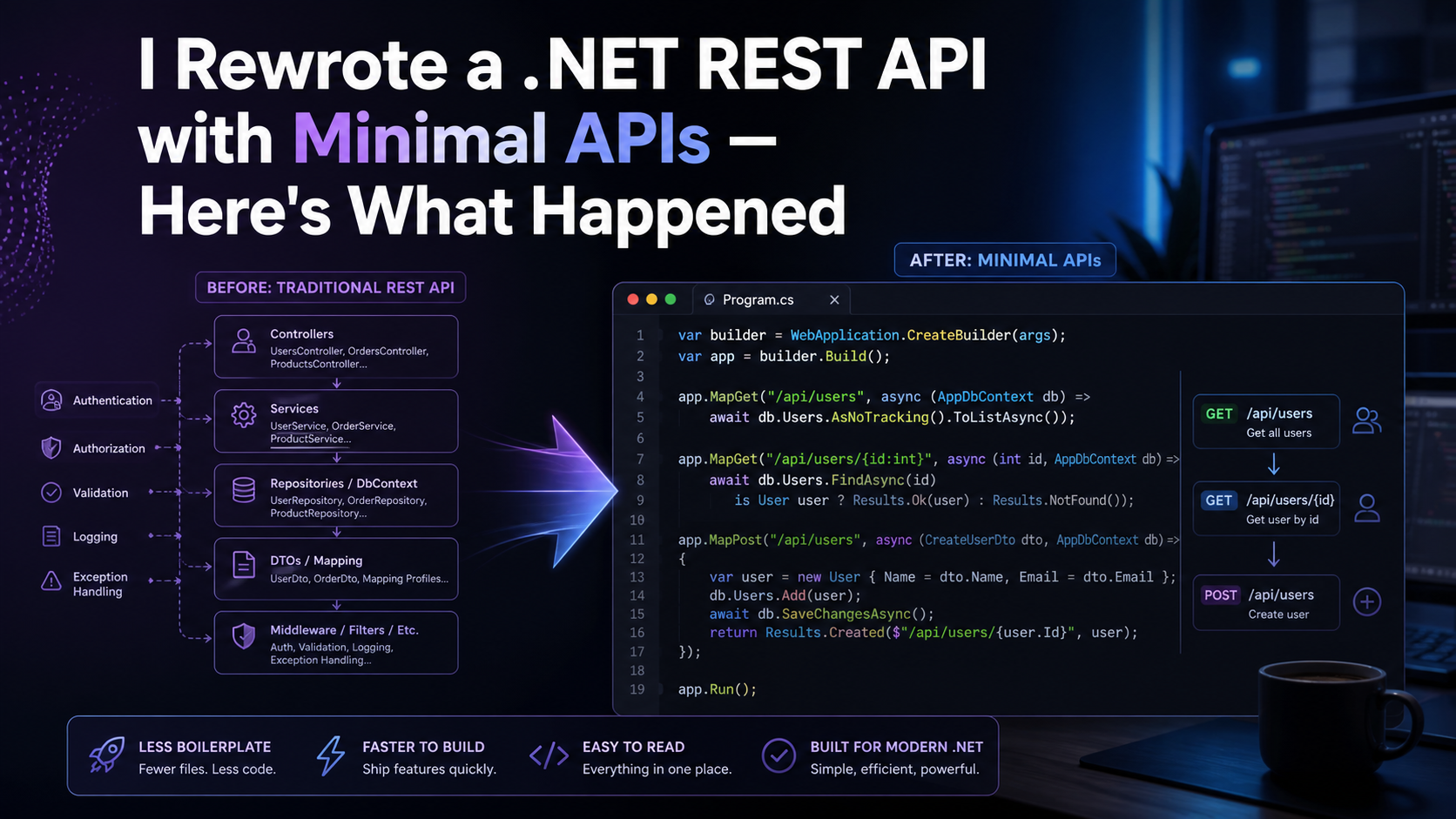 I Rewrote a .NET REST API with Minimal APIs — Here’s What Happened