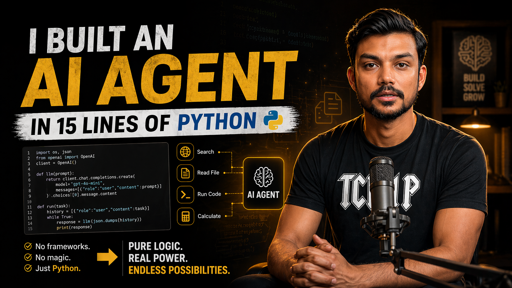 I built an AI agent in 15 lines of Python. Here’s the whole thing.