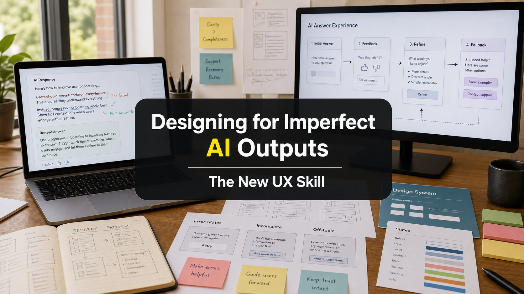 Designing for Imperfect AI Outputs: The New UX Skill for Product Designers