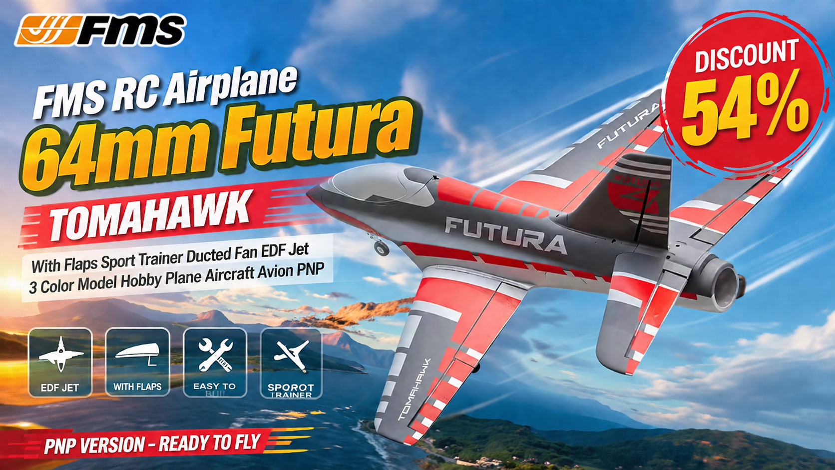 FMS 64mm Futura Tomahawk EDF Jet Review: A Sport Trainer That Punches