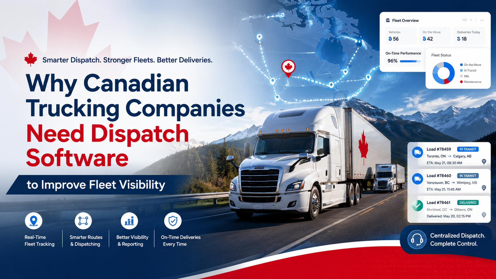 Why Canadian Trucking Companies Need Dispatch Software to Improve Fleet Visibility