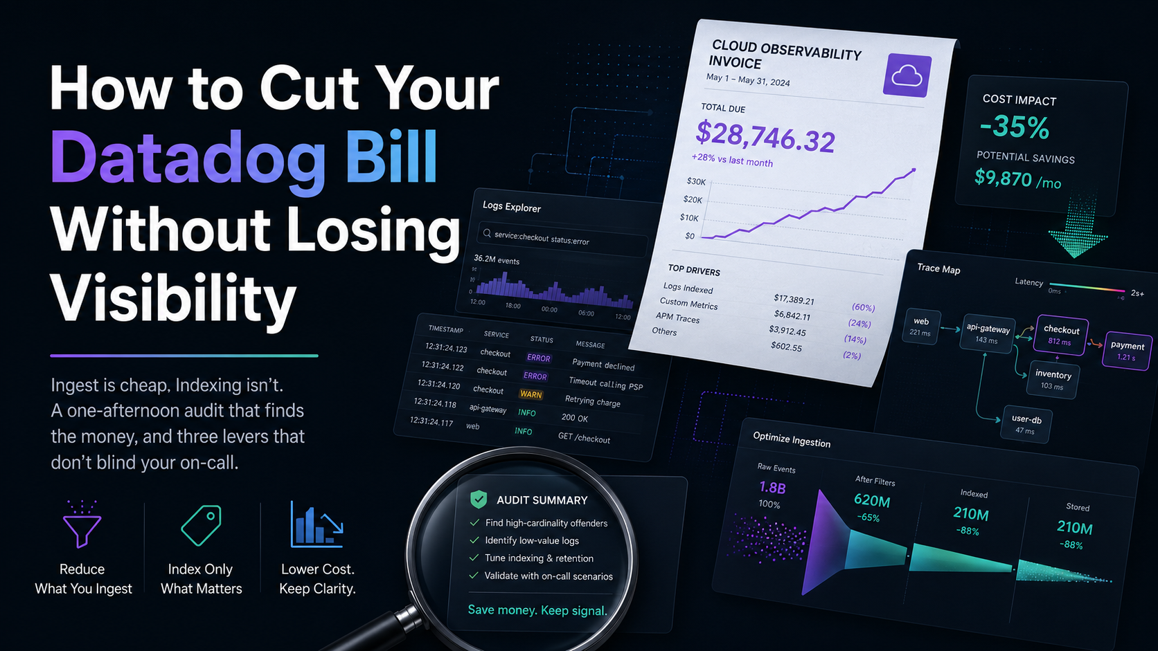 How to Cut Your Datadog Bill Without Losing Visibility