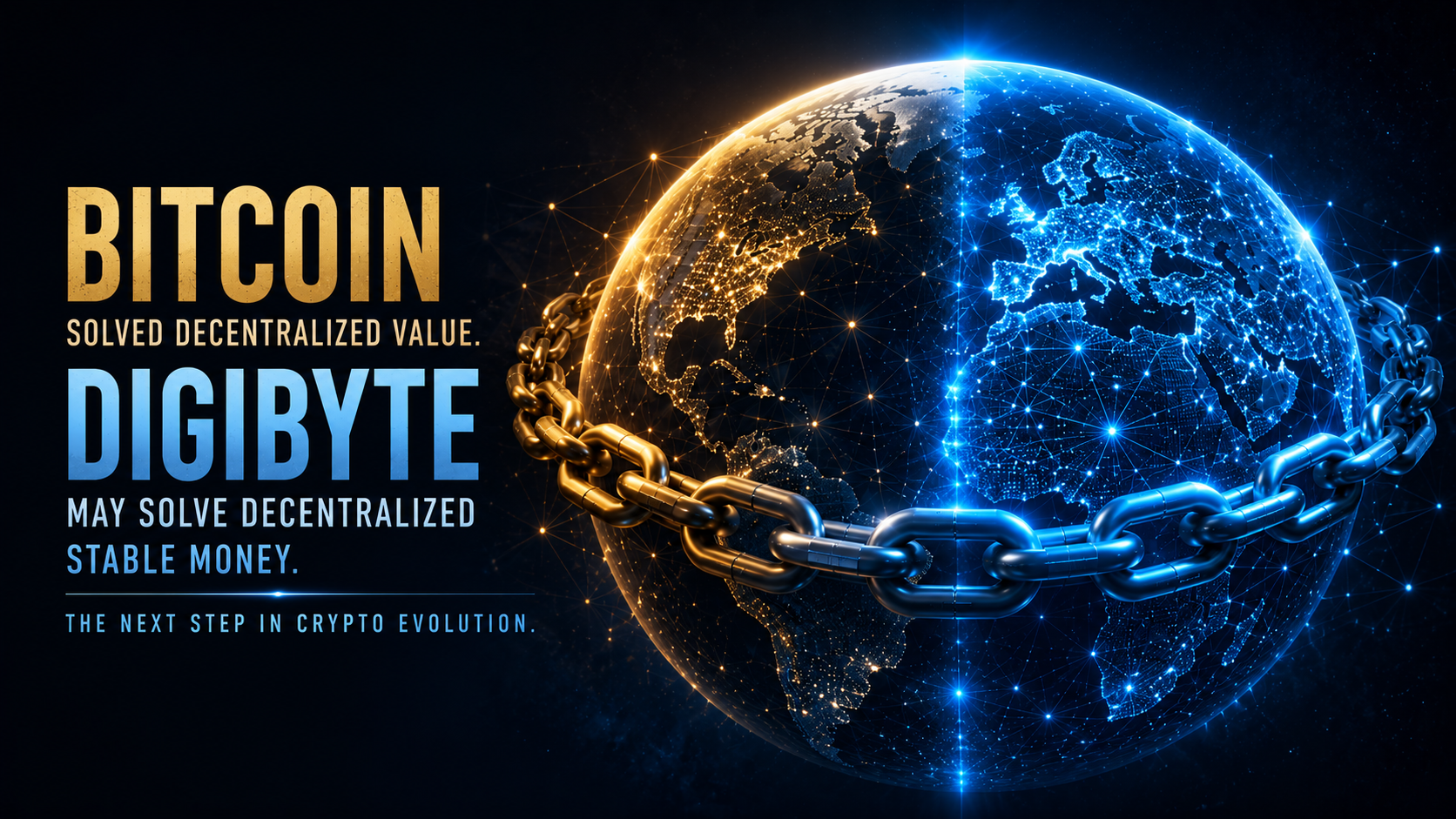 Bitcoin Solved Decentralized Value. DigiByte May Solve Decentralized Stable Money.