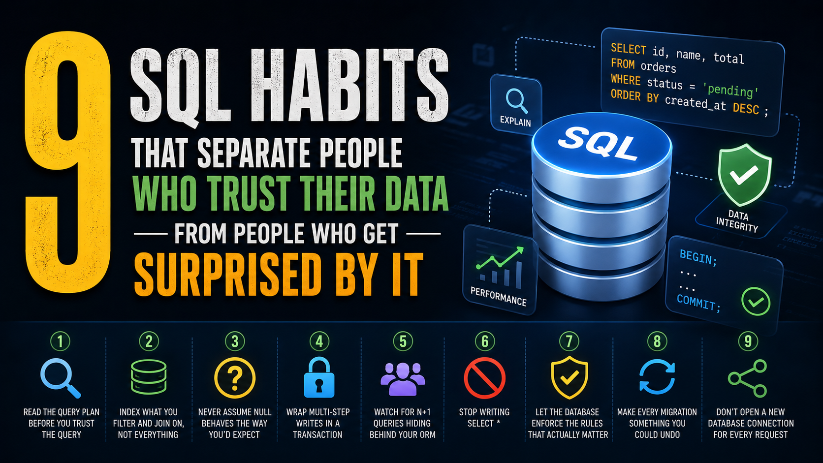 9 SQL Habits That Separate People Who Trust Their Data From People Who Get Surprised By It