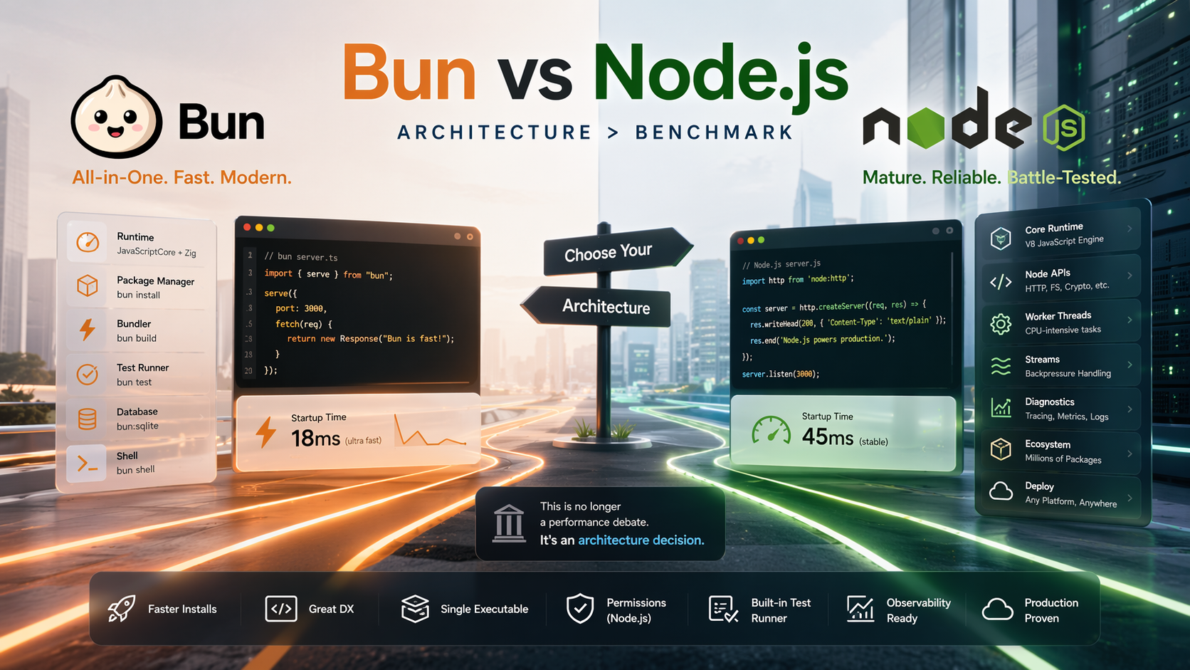 Bun vs Node.js Is No Longer a Performance Debate — it’s Becoming an Architecture Decision