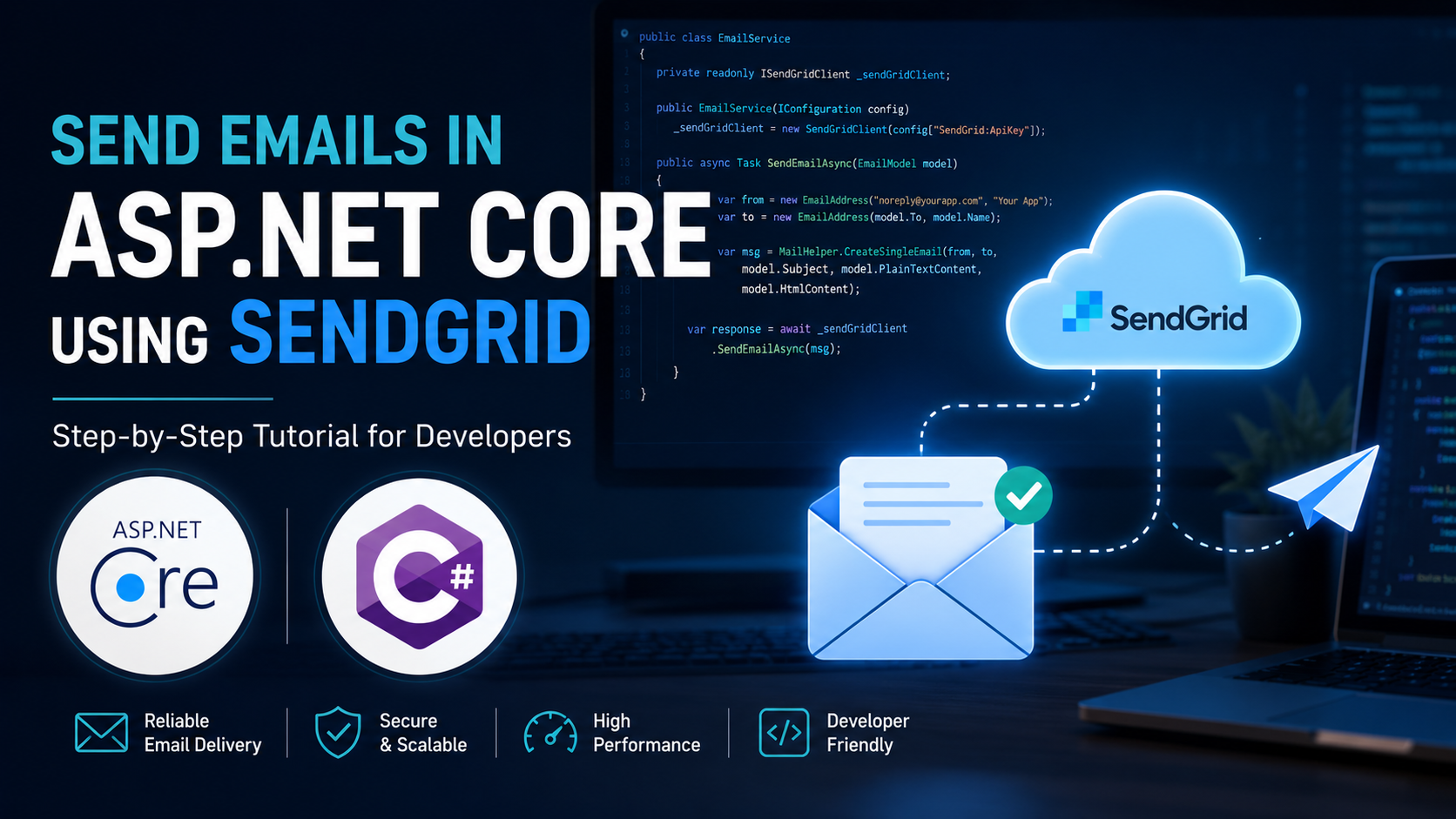 Email Integration in ASP.NET Core with SendGrid