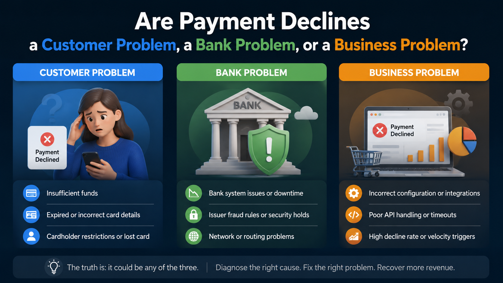 Are Payment Declines a Customer Problem, a Bank Problem, or a Business Problem?