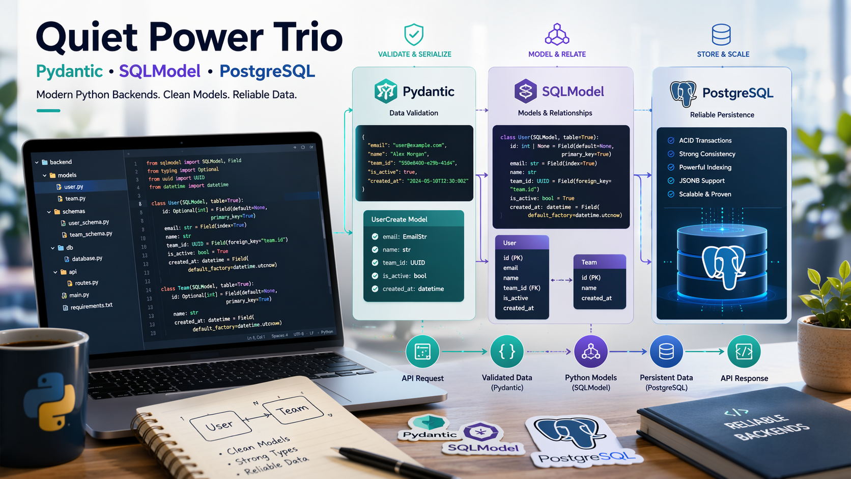 Why Pydantic, SQLModel, and PostgreSQL Are Becoming the Quiet Power Trio for Modern Python Backends
