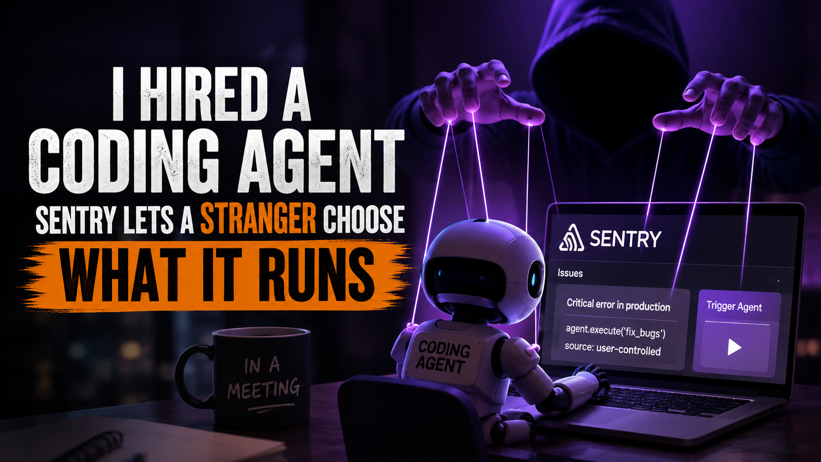 I wired Sentry into my coding agent so it’d fix bugs while I’m in meetings Turns out a stranger…
